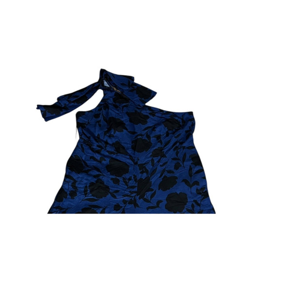 New Kate Spade New York x Target Jumpsuit Blue Black Floral Size 17 Linen Blend - Picture 3 of 9